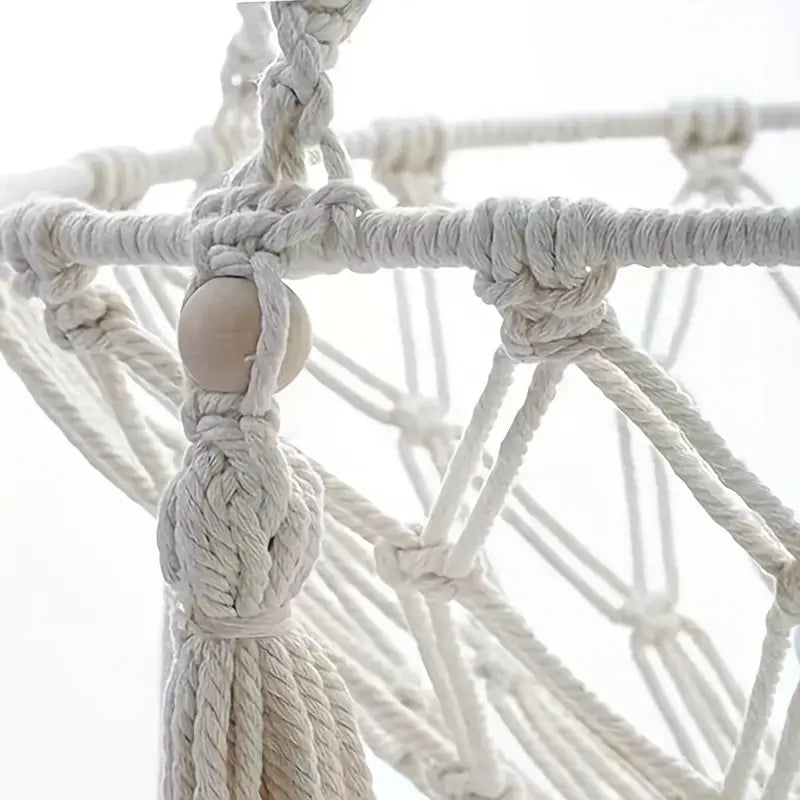 Hanging Cat Swing Bed – Woven Rope Hammock Cradle for Indoor Cats (S & M)