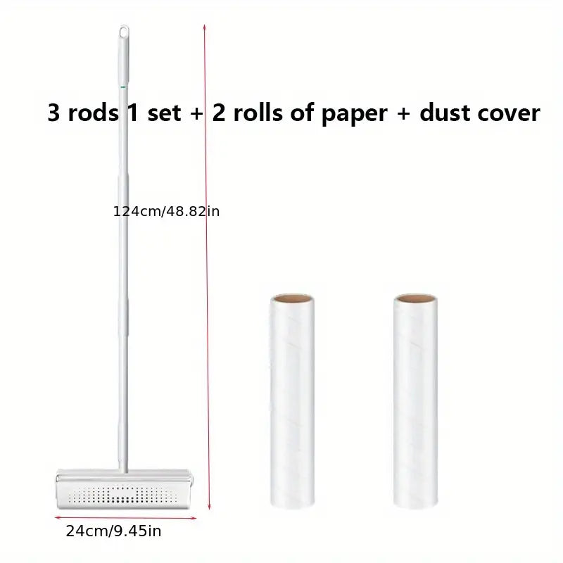 Sticky Hair Roller – Long Bar Handle with Diagonal Tear Design for Pet Hair Removal