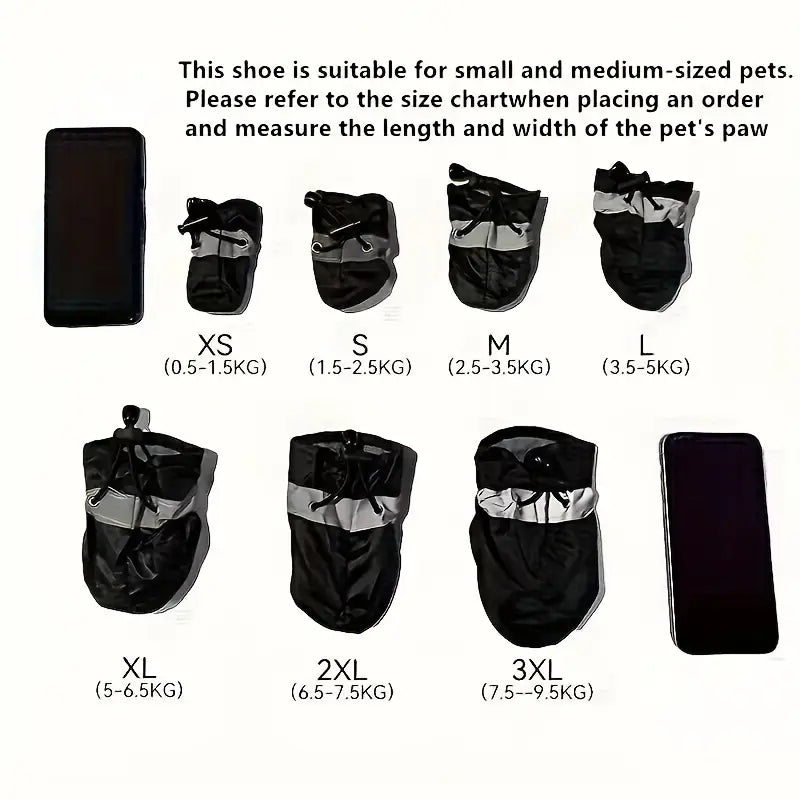 4pcs Heat-Resistant & Protective Dog Shoes for Small Dogs – Paw Safety on Hot Pavement, Rough Roads & Outdoor Adventures (XS-3XL)