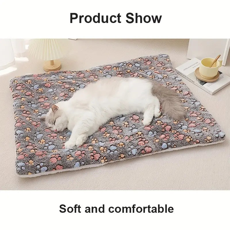 Thick Pet Bed Cushion – Soft Sleeping Pad for Autumn & Winter Warmth