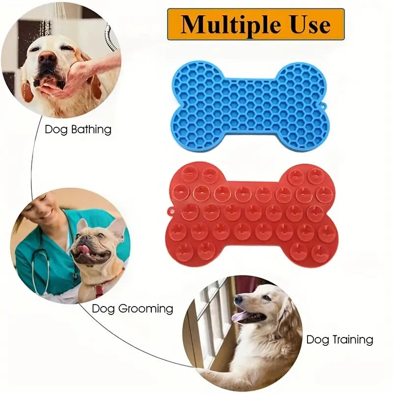 Anxiety Relief Dog Lick Pad – Slow Feeder with Suction Cups for Treats