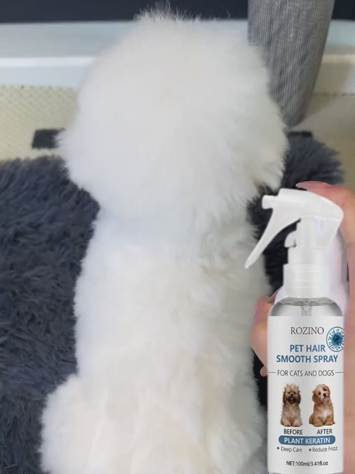 2-in-1 Professional Pet Hair & Flea Care System – Plant-Based Spray with Detangling Brush Attachment (100ml)