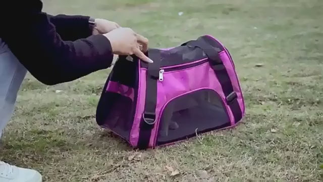 Portable Pet Carrier for Cats & Dogs – Airline-Approved Foldable Travel Bag (S - L)