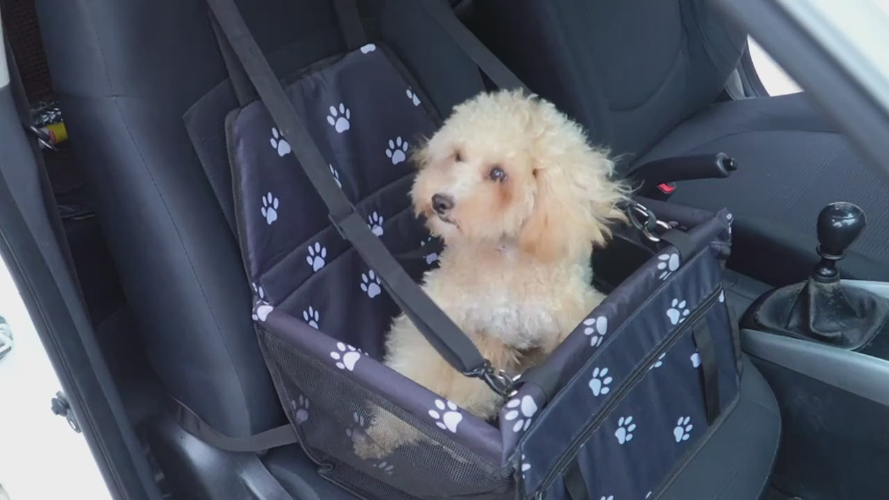 Reinforced Pet Car Booster Seat – Safe & Stable Travel Carrier for Dogs & Cats with Safety Belt