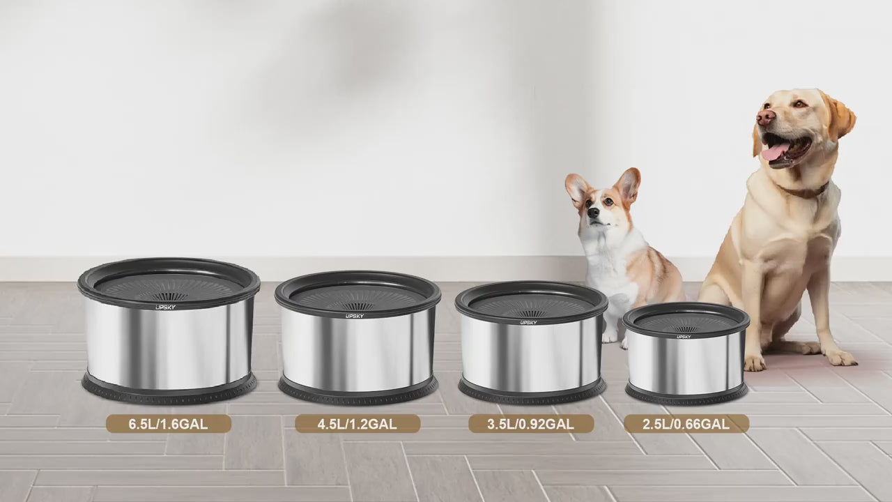 6.5L Heavy-Duty Spill-Proof Dog Water Bowl – Extra-Large Slow Feeder with Anti-Slip Base for Large Dogs & Multi-Pet Homes